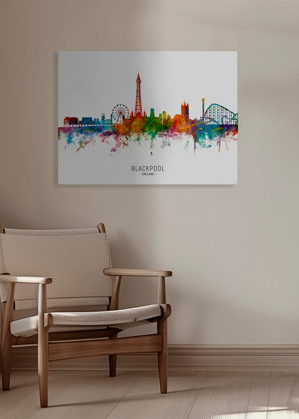 Plakát Blackpool akvarel vícebarevný