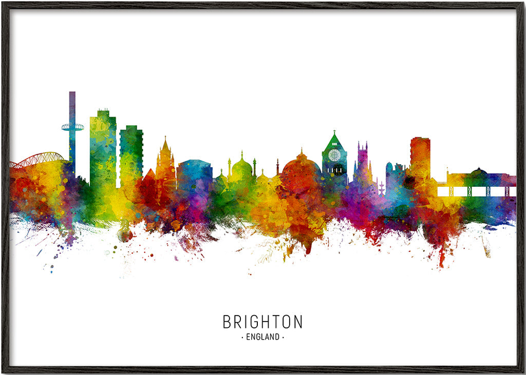 Plakát Brighton skyline akvarel barevný