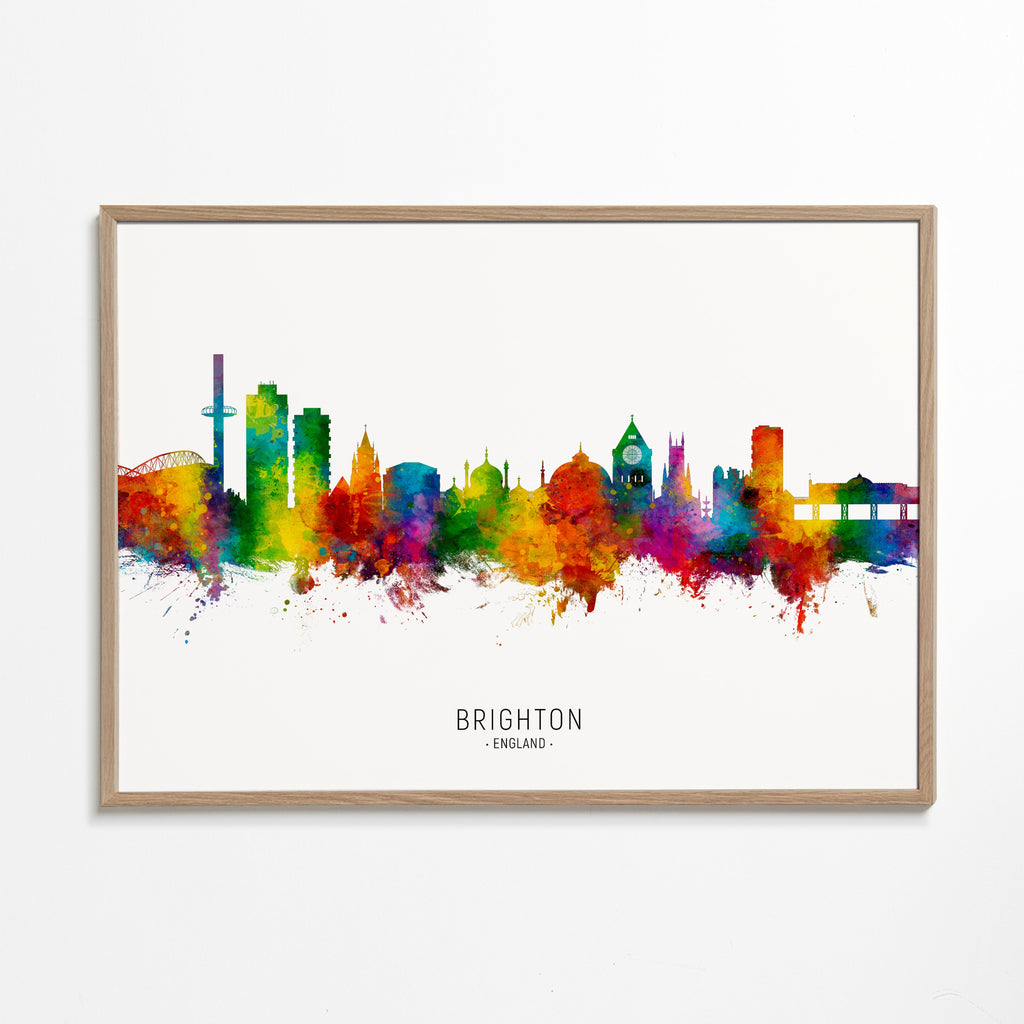 Plakát Brighton skyline akvarel barevný