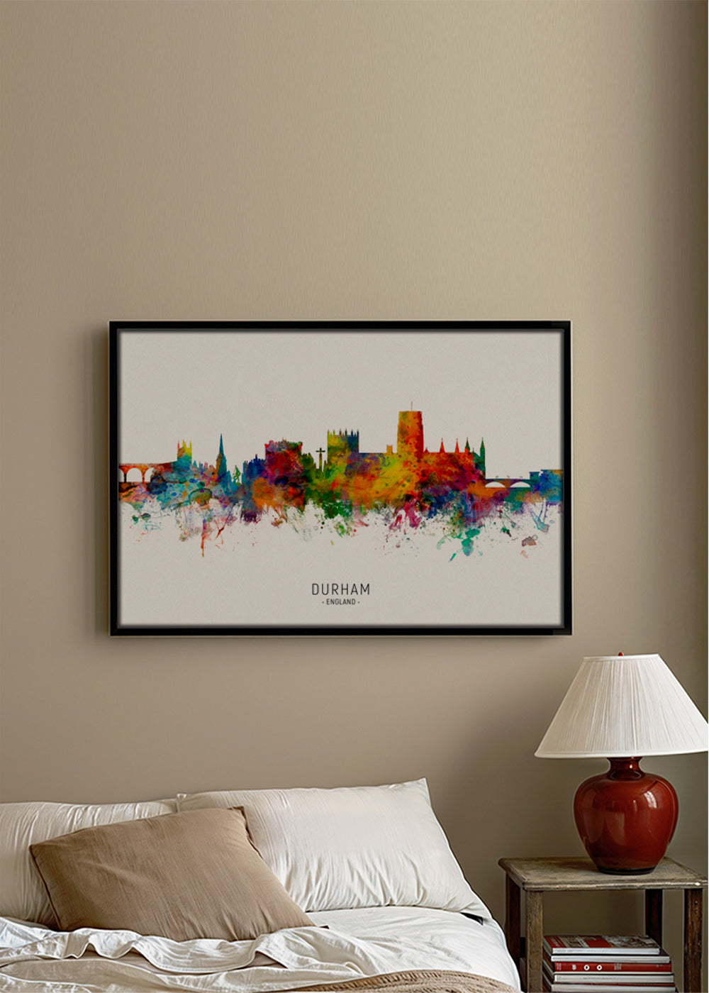 Obraz města Durham akvarela multicolor