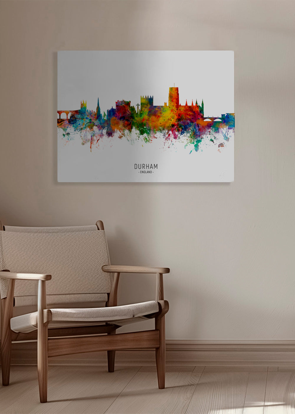 Obraz města Durham akvarela multicolor