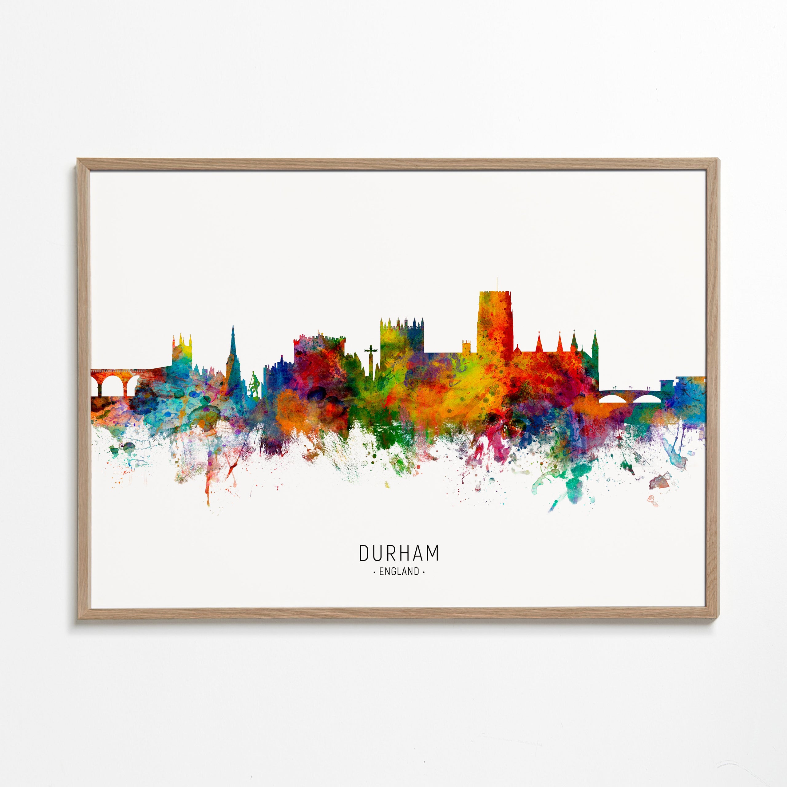 Obraz města Durham akvarela multicolor