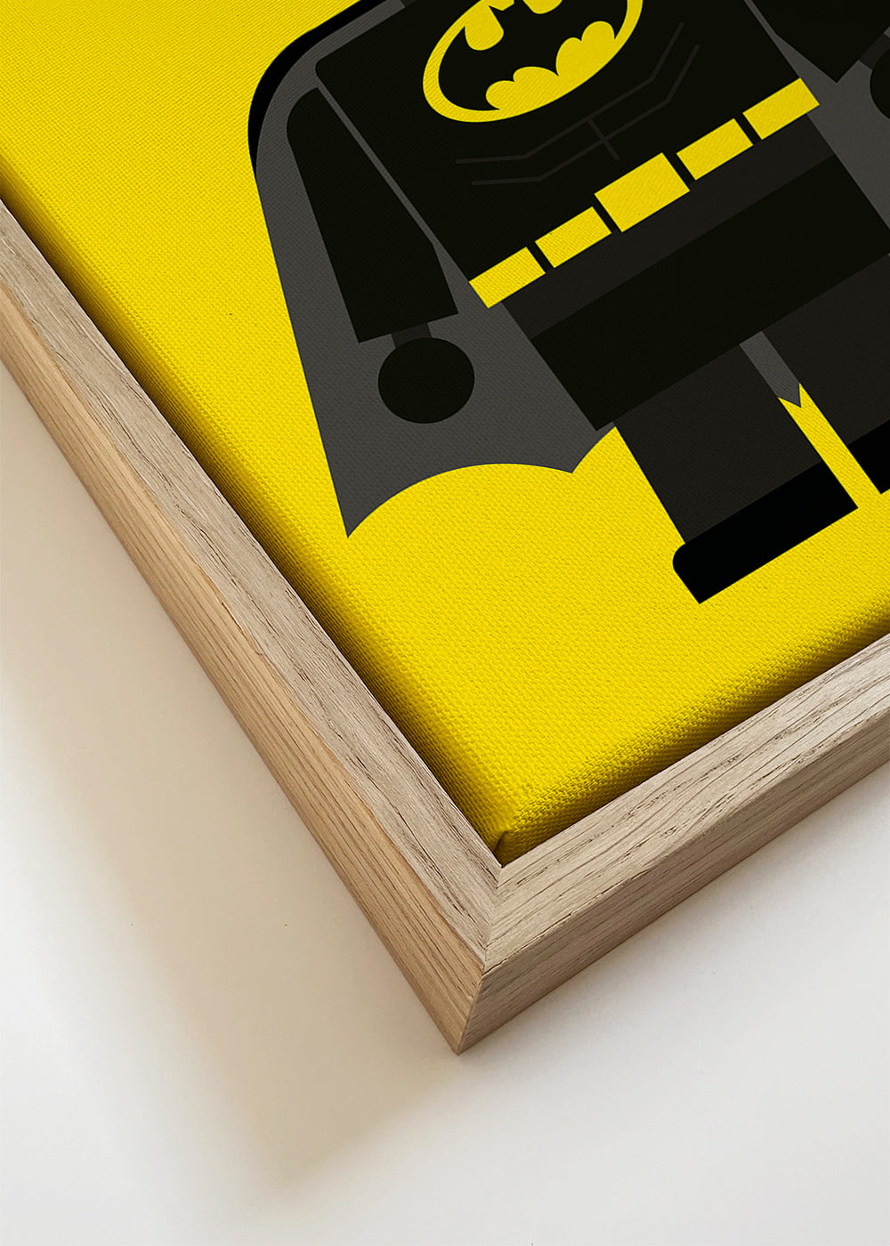 Dětský plakát Batman hračka na žlutém pozadí