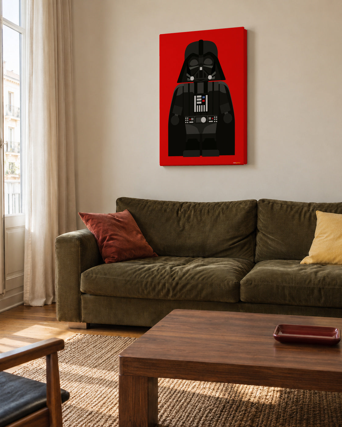 Toy Darth Vader - Unframed canvas in an interior