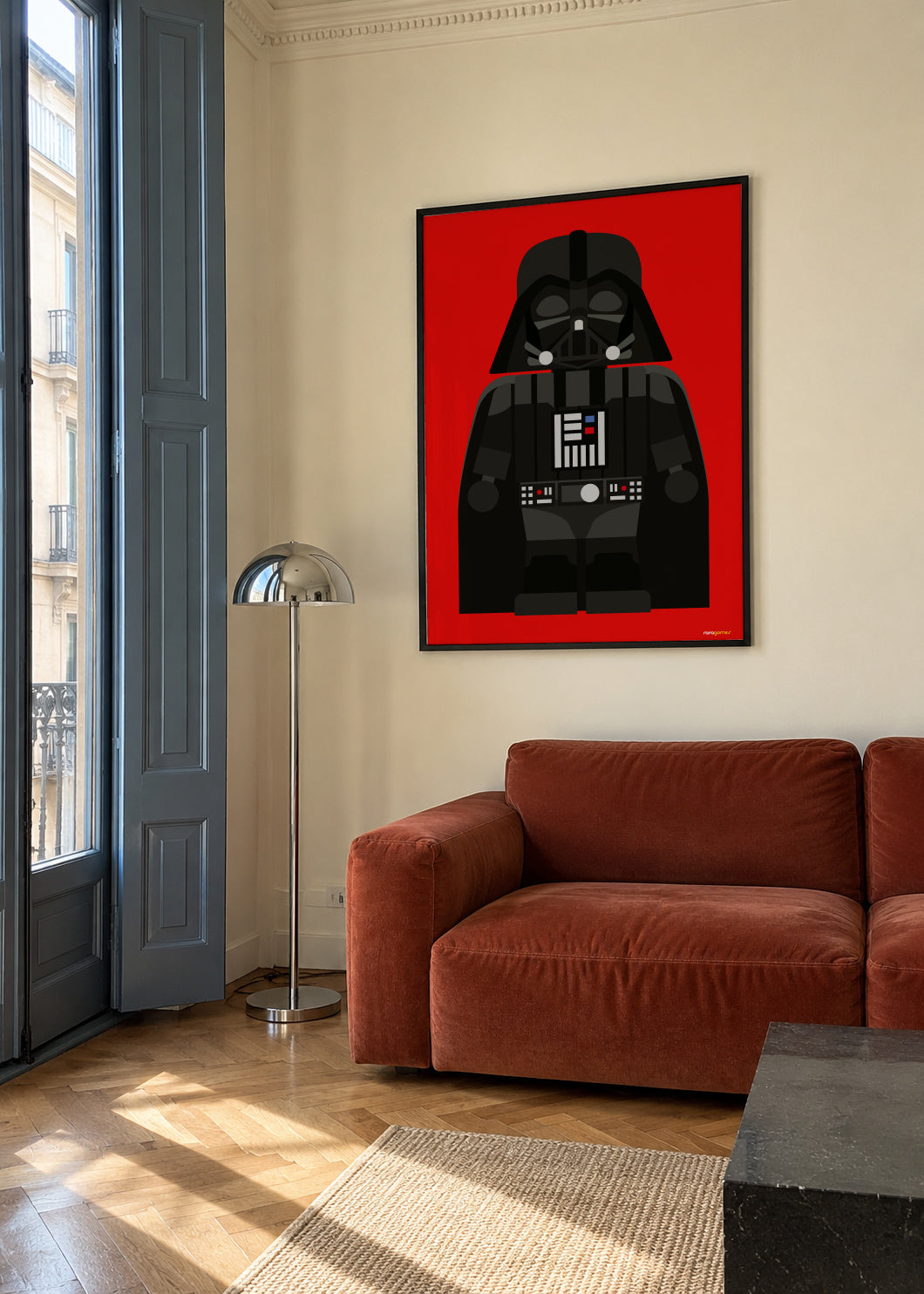 Toy Darth Vader - Framed poster in an interior