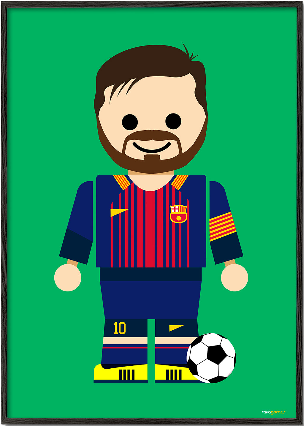 Sportovní obraz hračka fotbalista ilustrace