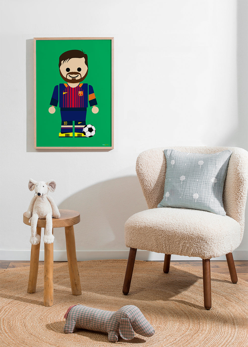 Sportovní obraz hračka fotbalista ilustrace
