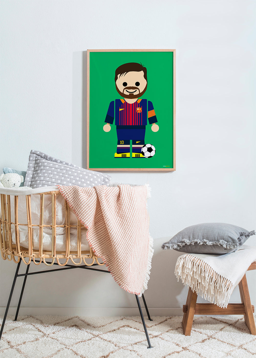 Sportovní obraz hračka fotbalista ilustrace