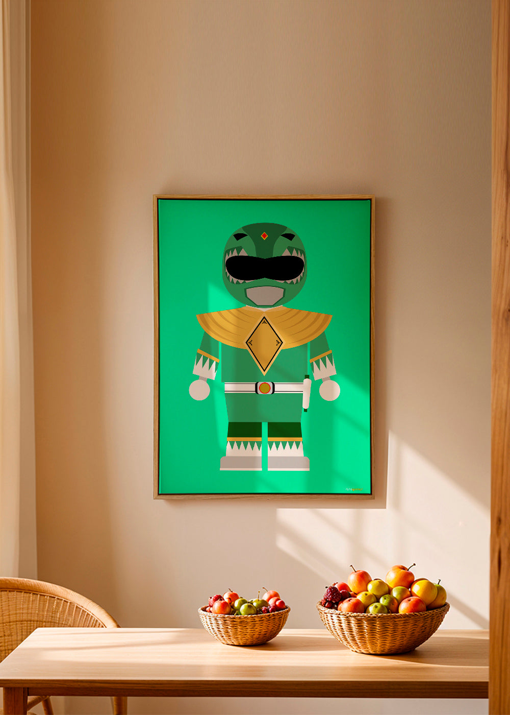 Dětský plakát Zelený Power Ranger hračka