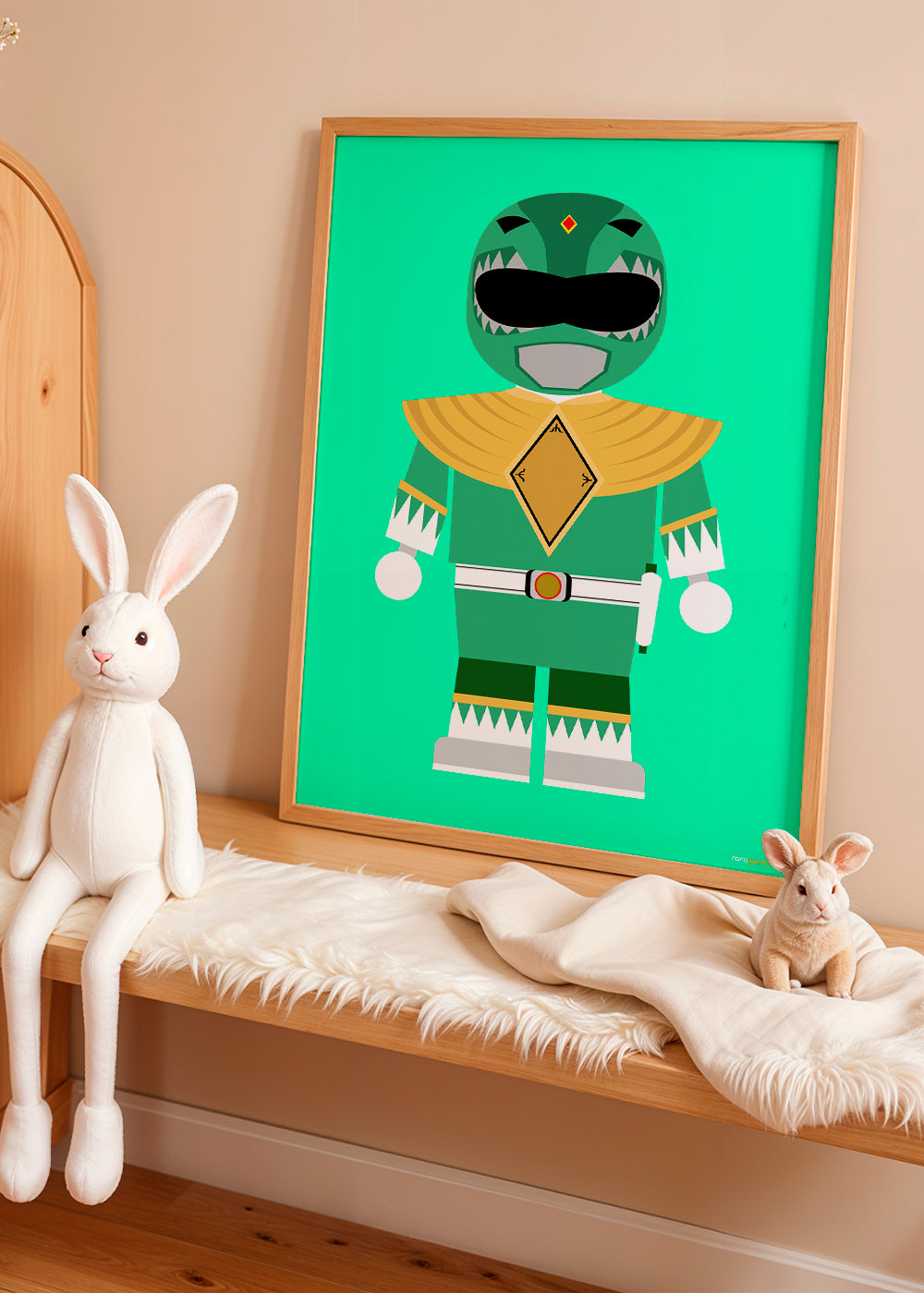 Dětský plakát Zelený Power Ranger hračka