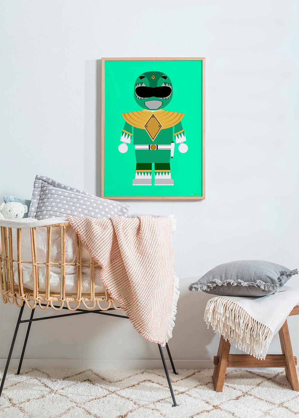 Dětský plakát Zelený Power Ranger hračka