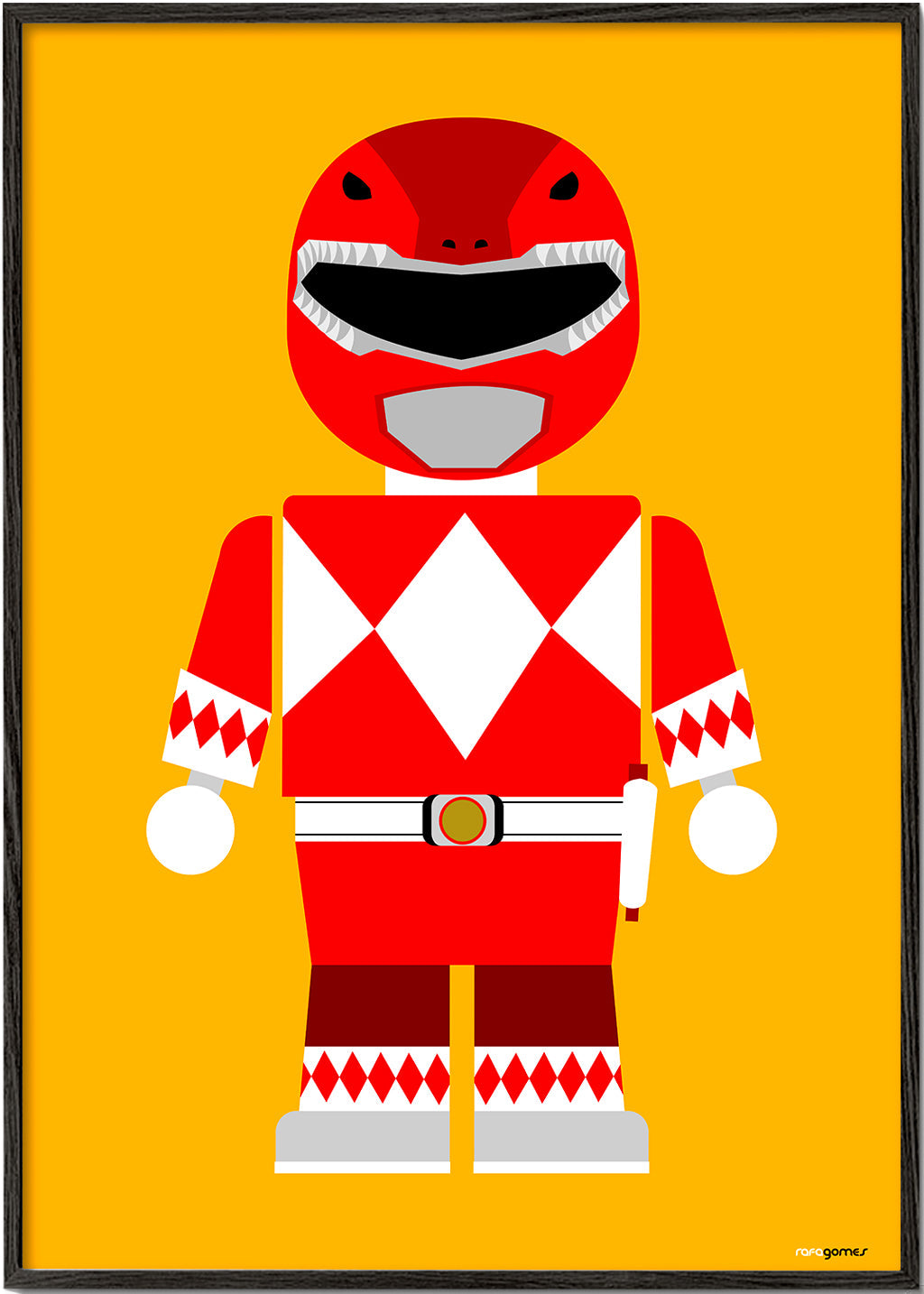 Dětský plakát Červený Power Ranger hračka