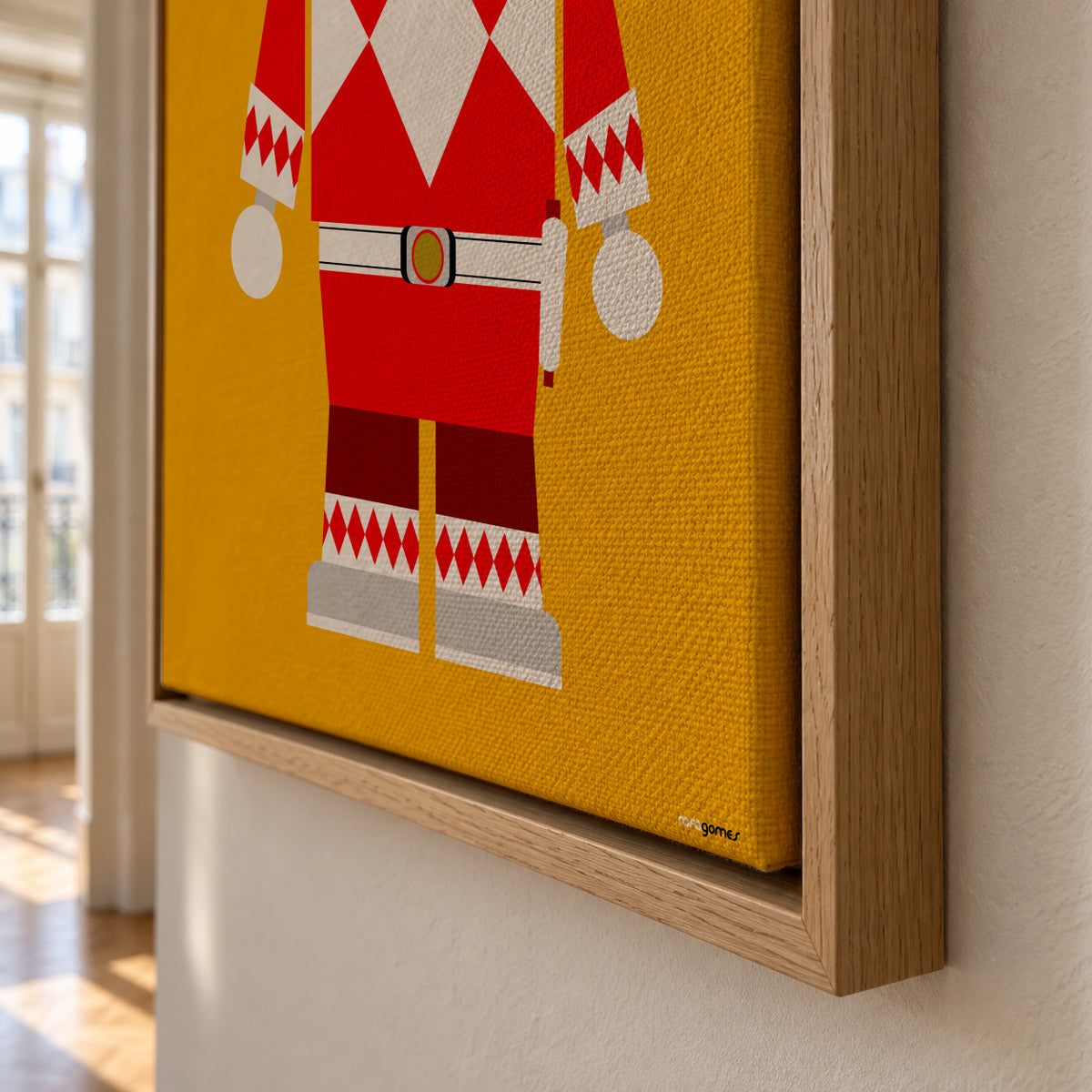 Toy Power Ranger Red - Framed canvas detail