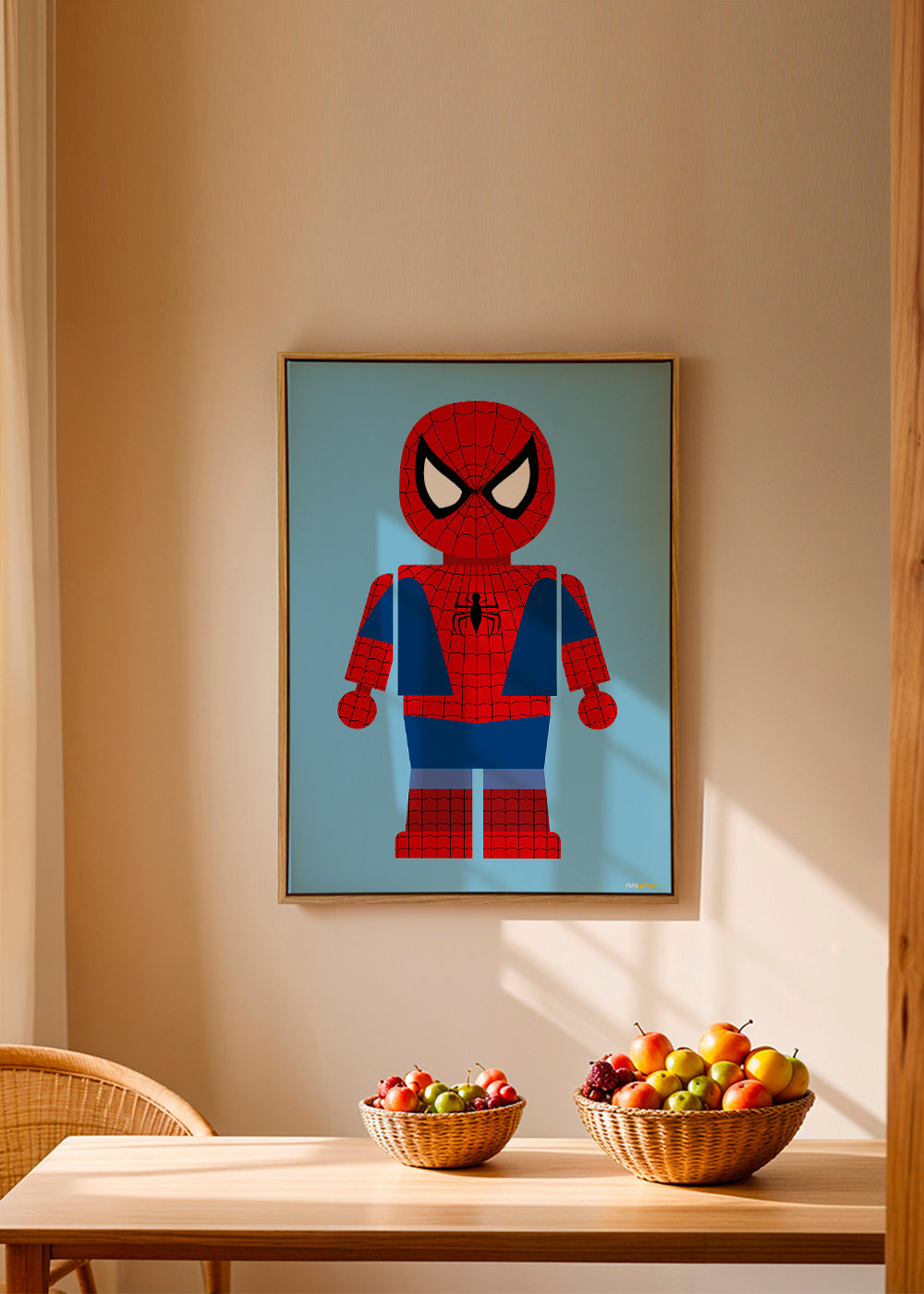 Dětský plakát superhrdiny jako hračka