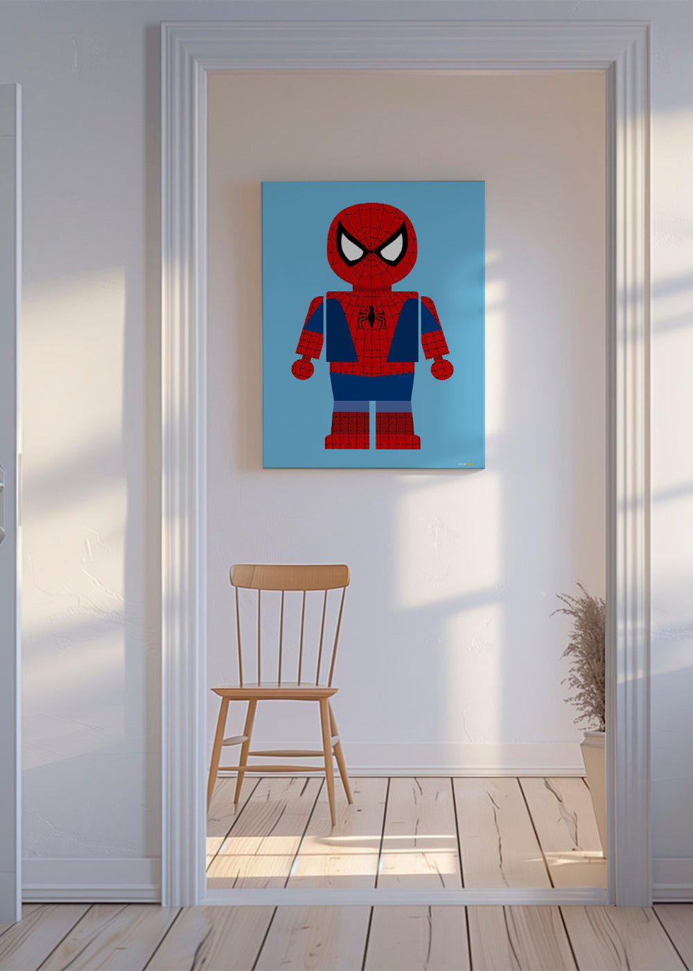 Dětský plakát superhrdiny jako hračka