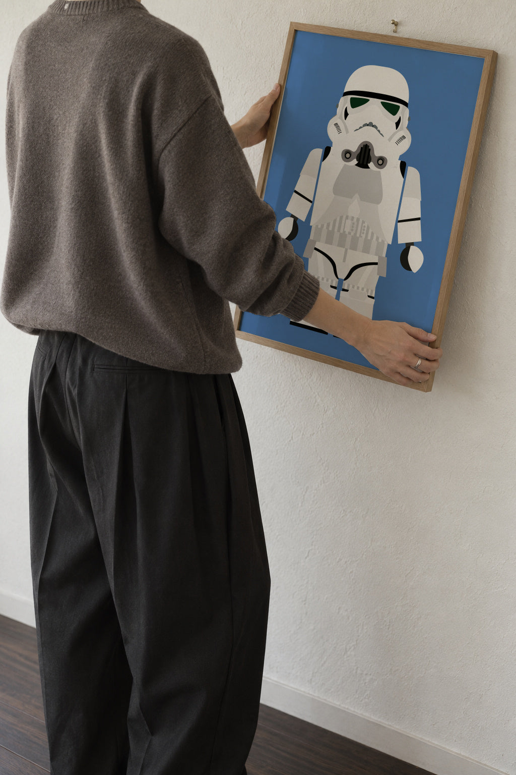 Toy Stormtrooper - Framed poster in an interior