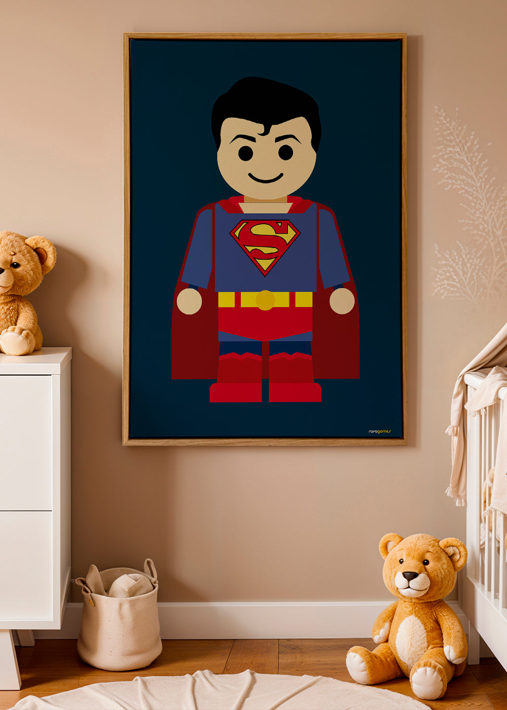 Ilustrace superhrdiny hračka