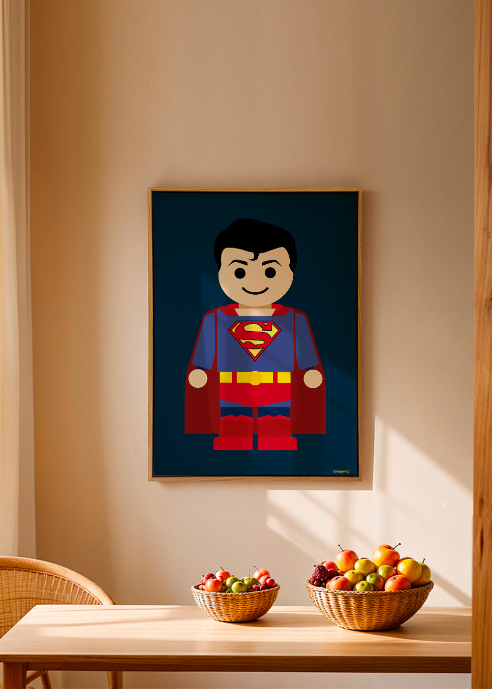 Ilustrace superhrdiny hračka