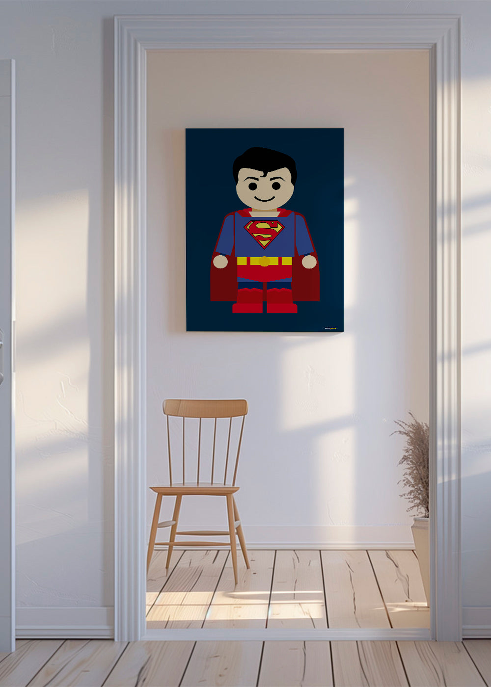 Ilustrace superhrdiny hračka
