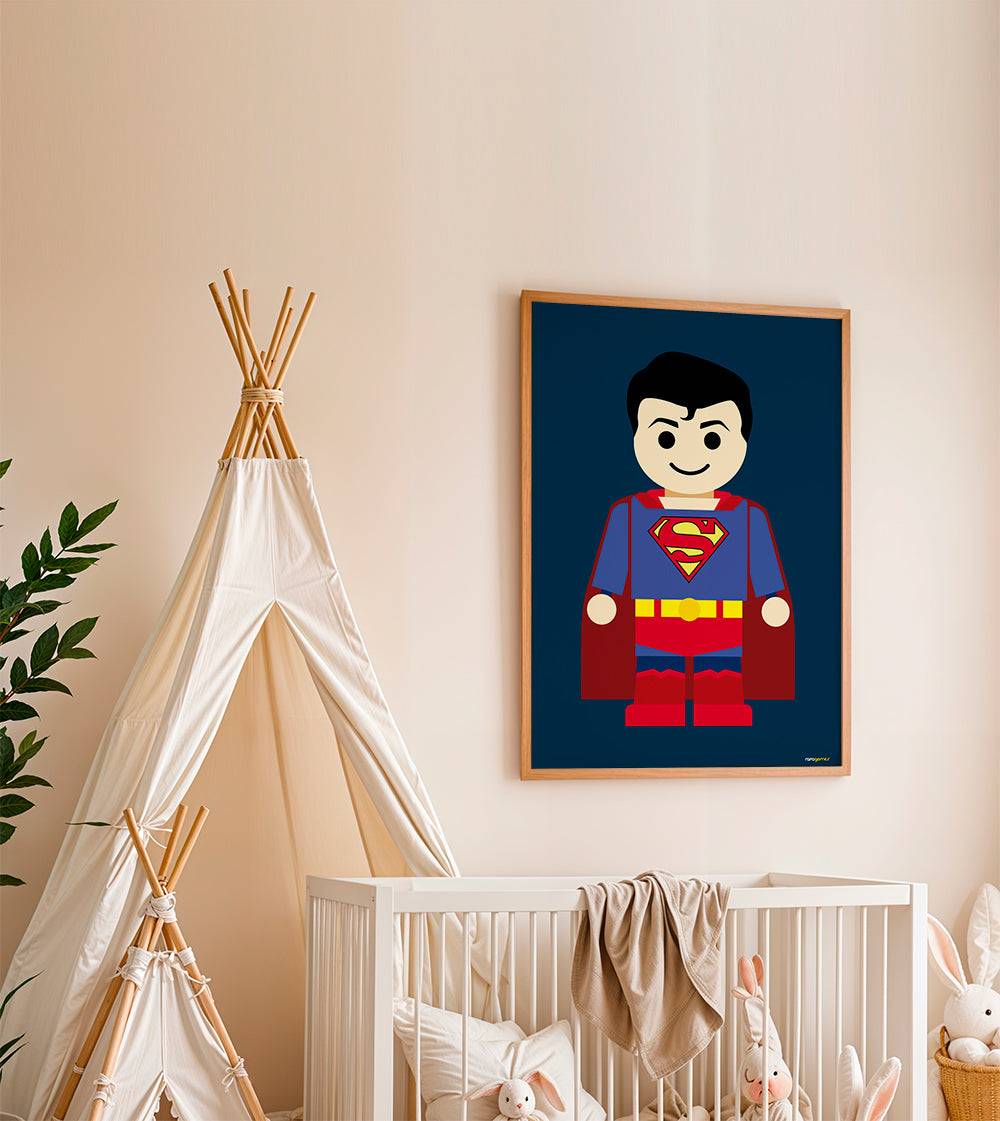 Ilustrace superhrdiny hračka