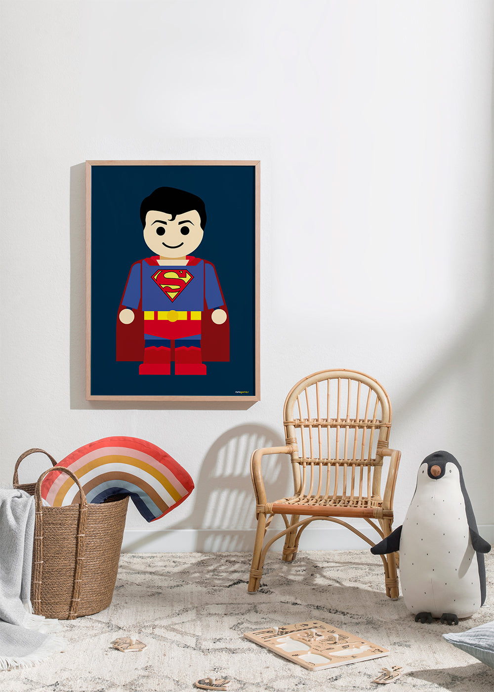 Ilustrace superhrdiny hračka