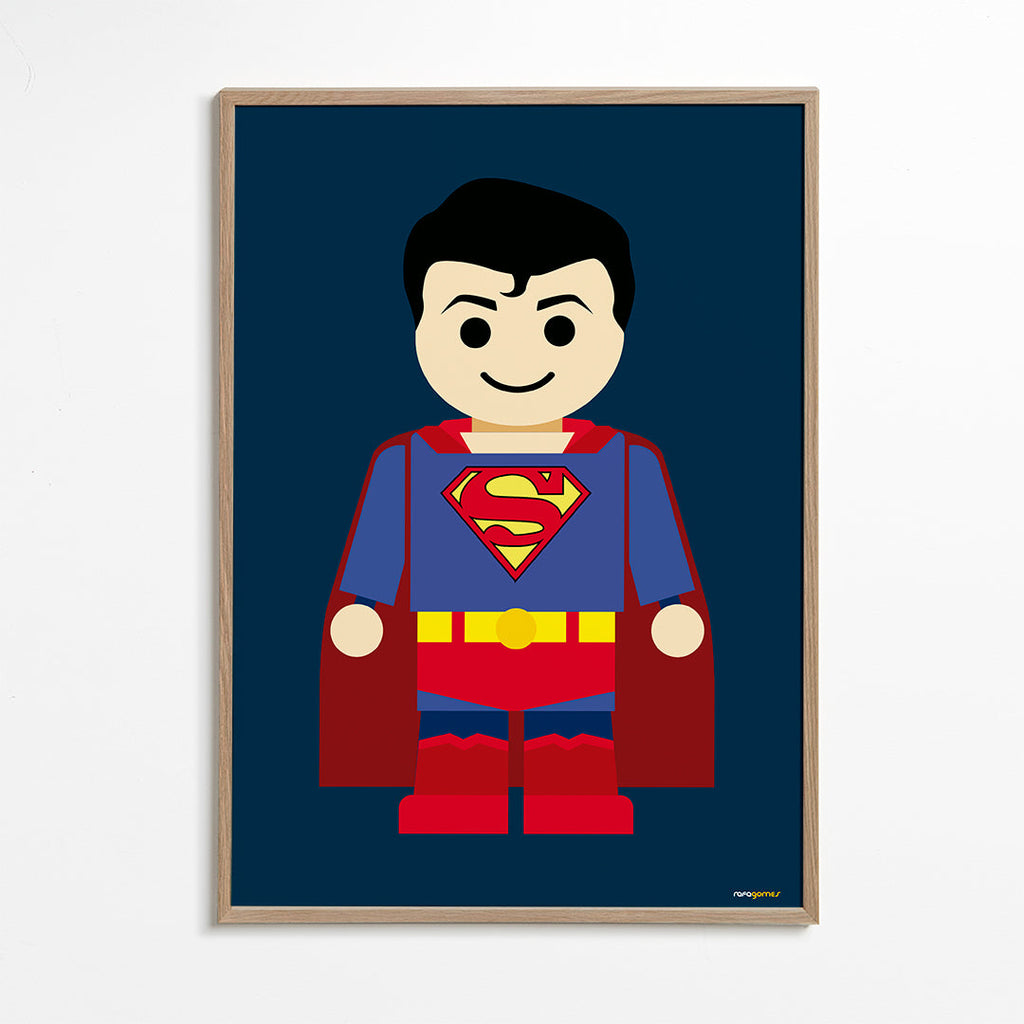 Ilustrace superhrdiny hračka