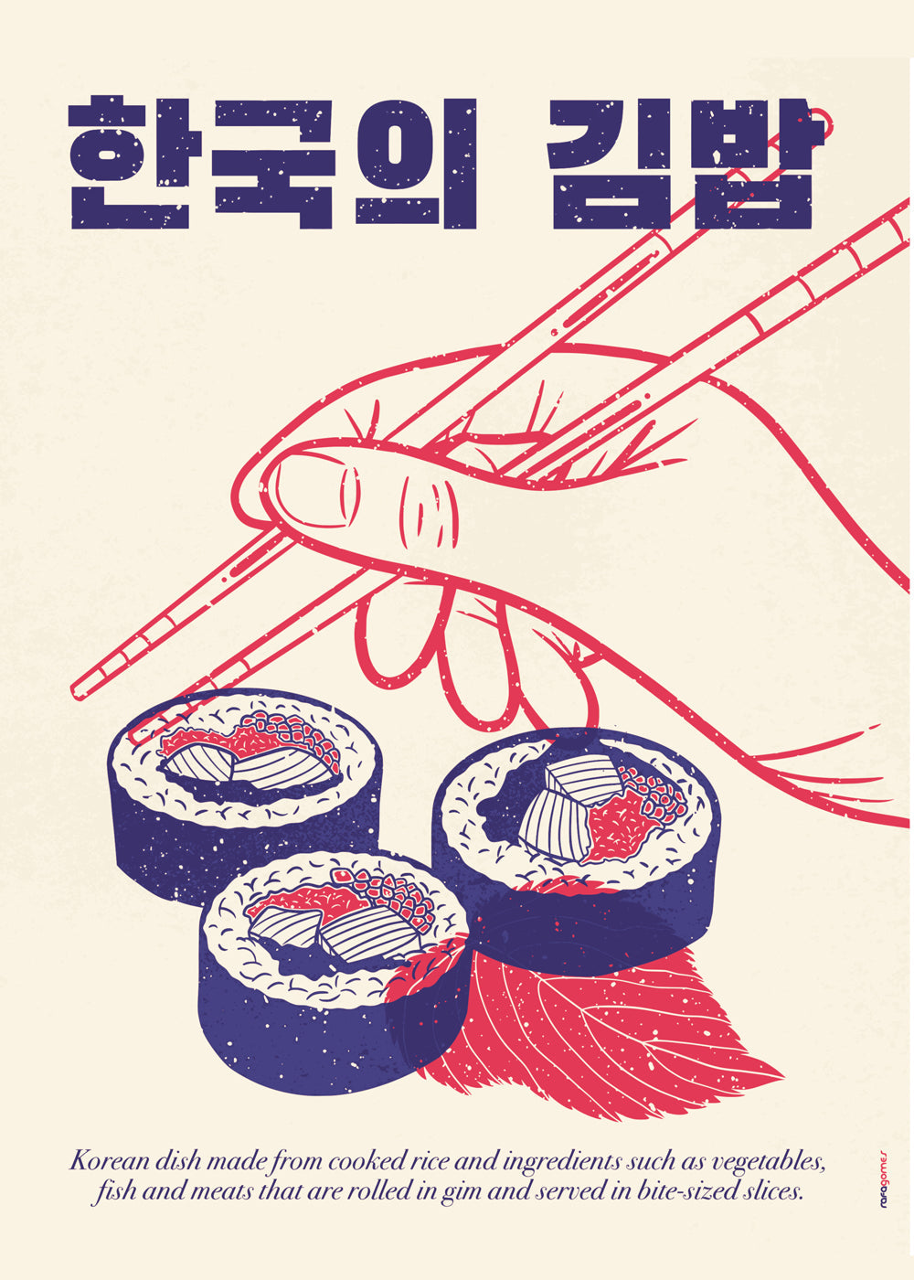 Obraz do kuchyně Ilustrace Kimbap