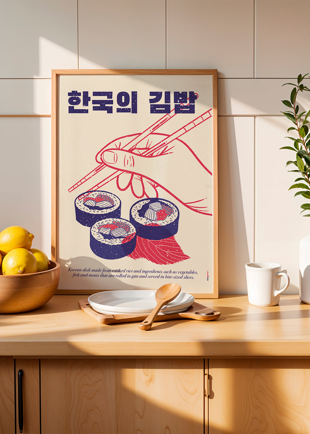 Obraz do kuchyně Ilustrace Kimbap