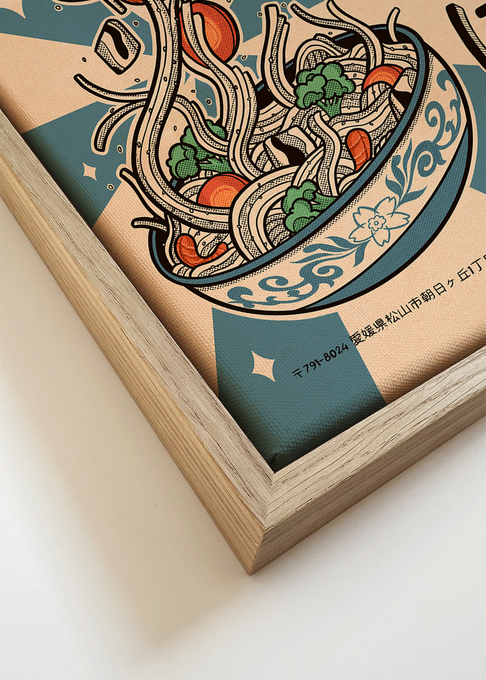 Obraz do kuchyně: yakisoba ilustrace ve vintage stylu