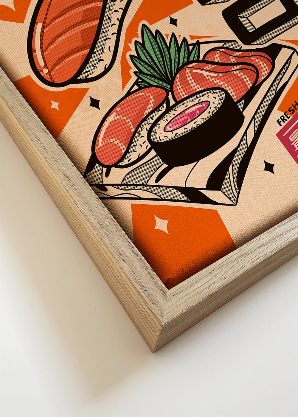 Obraz do kuchyně Sushi retro plakát