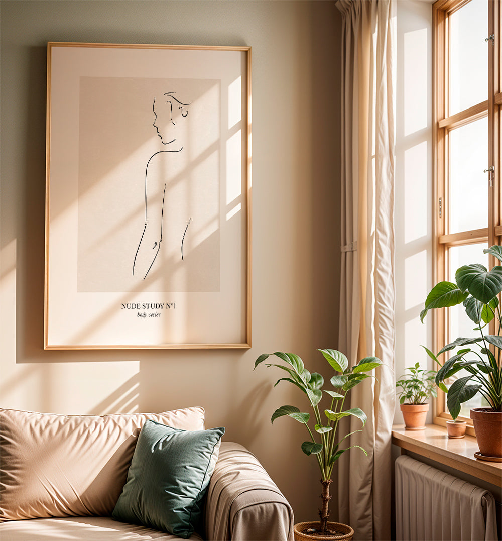 Ilustrace: Studie nahoty v liniích