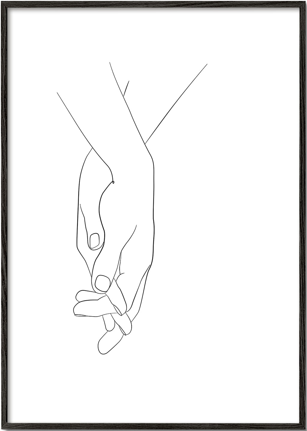 Ilustrace propletené ruce minimal