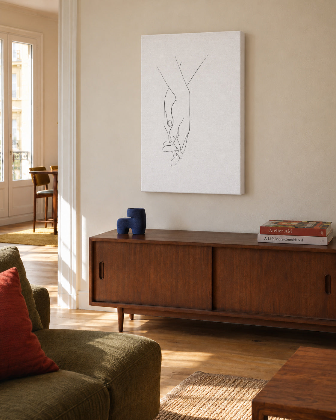 Hands - Walk with me - Unframed canvas in an interior