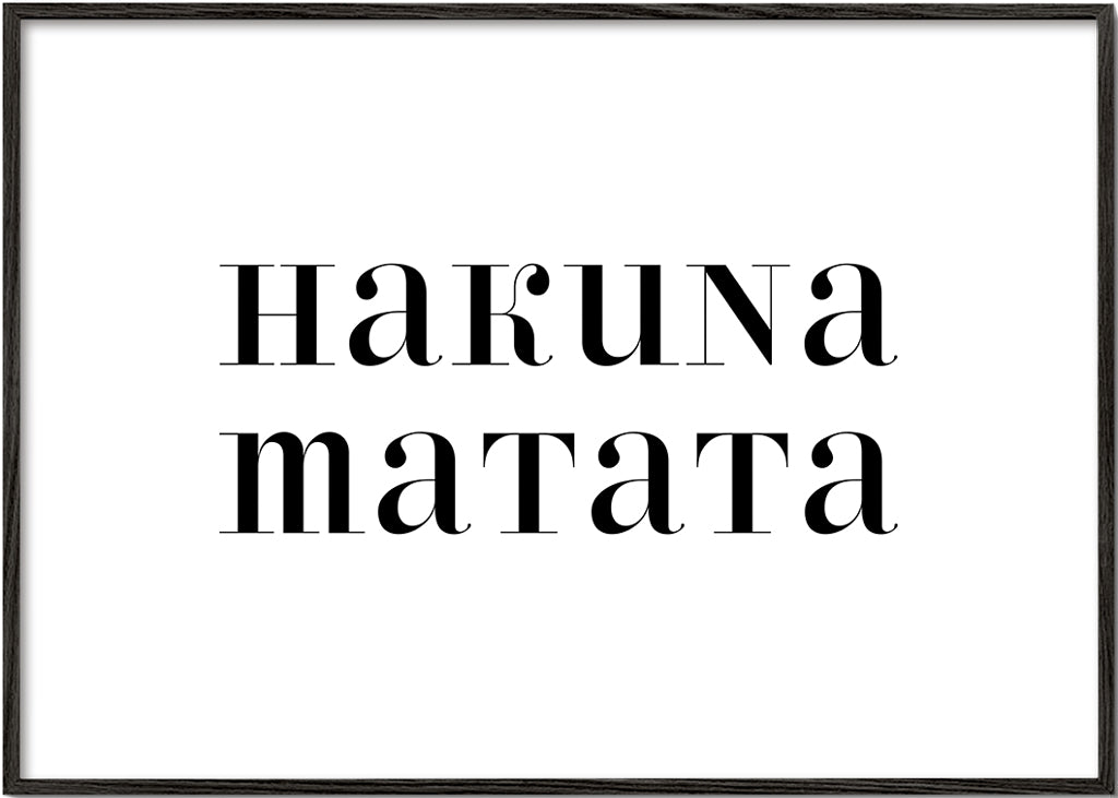 Minimalistický obraz Hakuna Matata