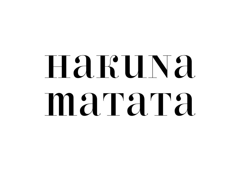 Minimalistický obraz Hakuna Matata