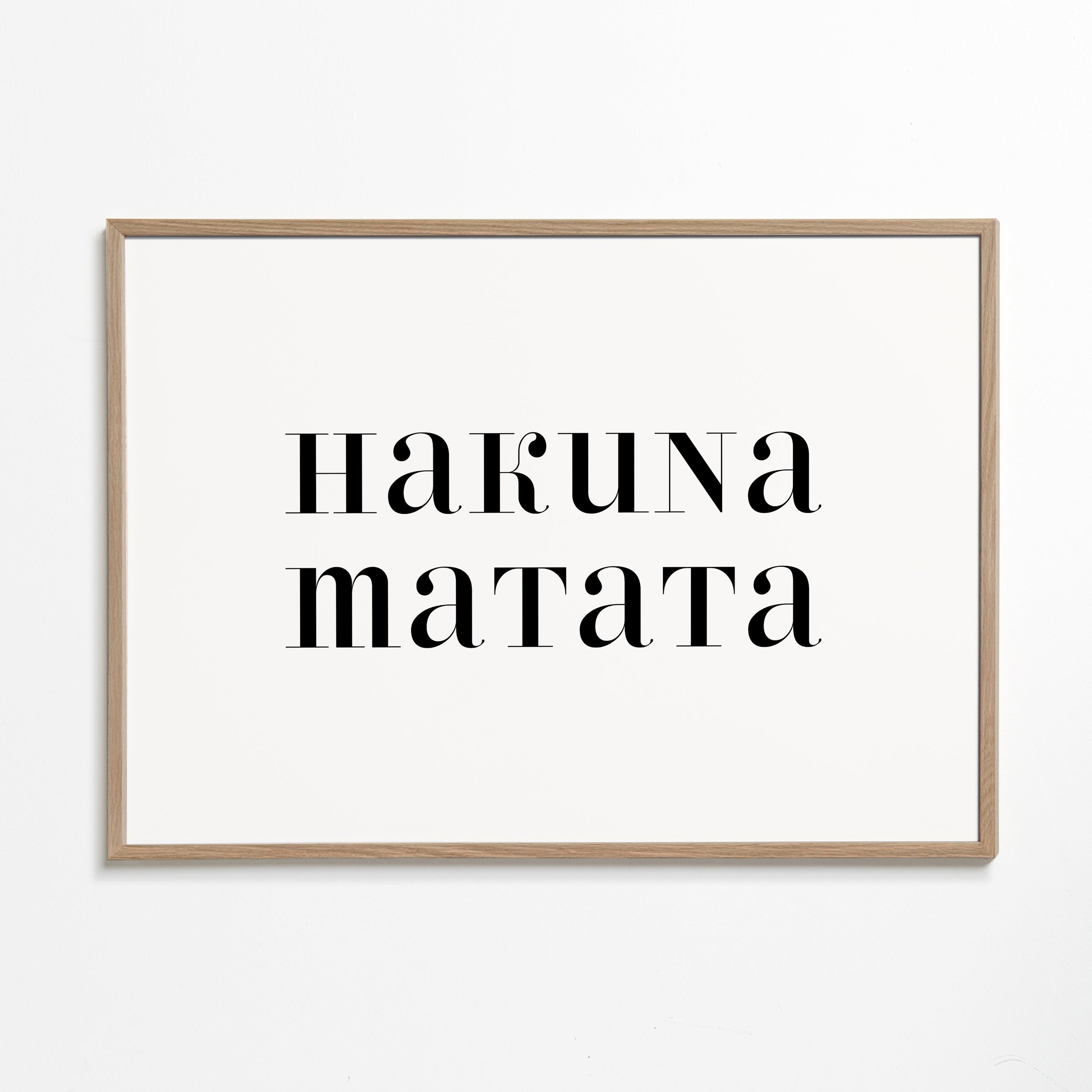 Minimalistický obraz Hakuna Matata