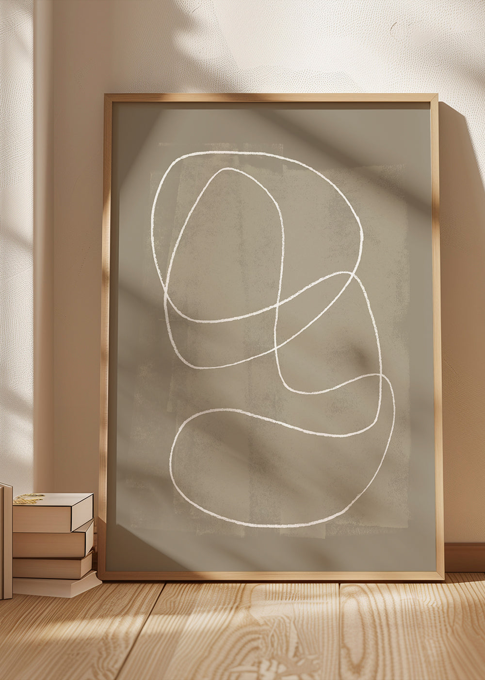 Minimalistický obraz s bílou linií