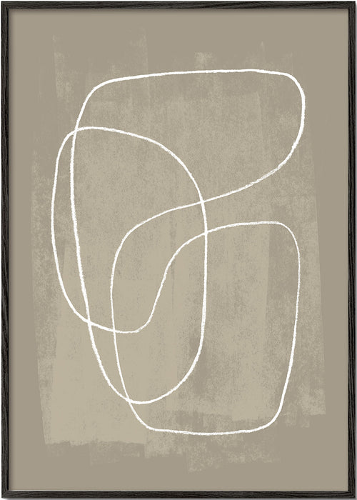 Minimalistický design organické čáry béžová