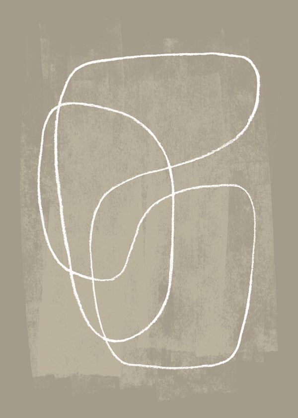 Minimalistický design organické čáry béžová