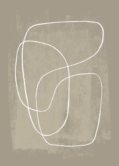 Minimalistický design organické čáry béžová
