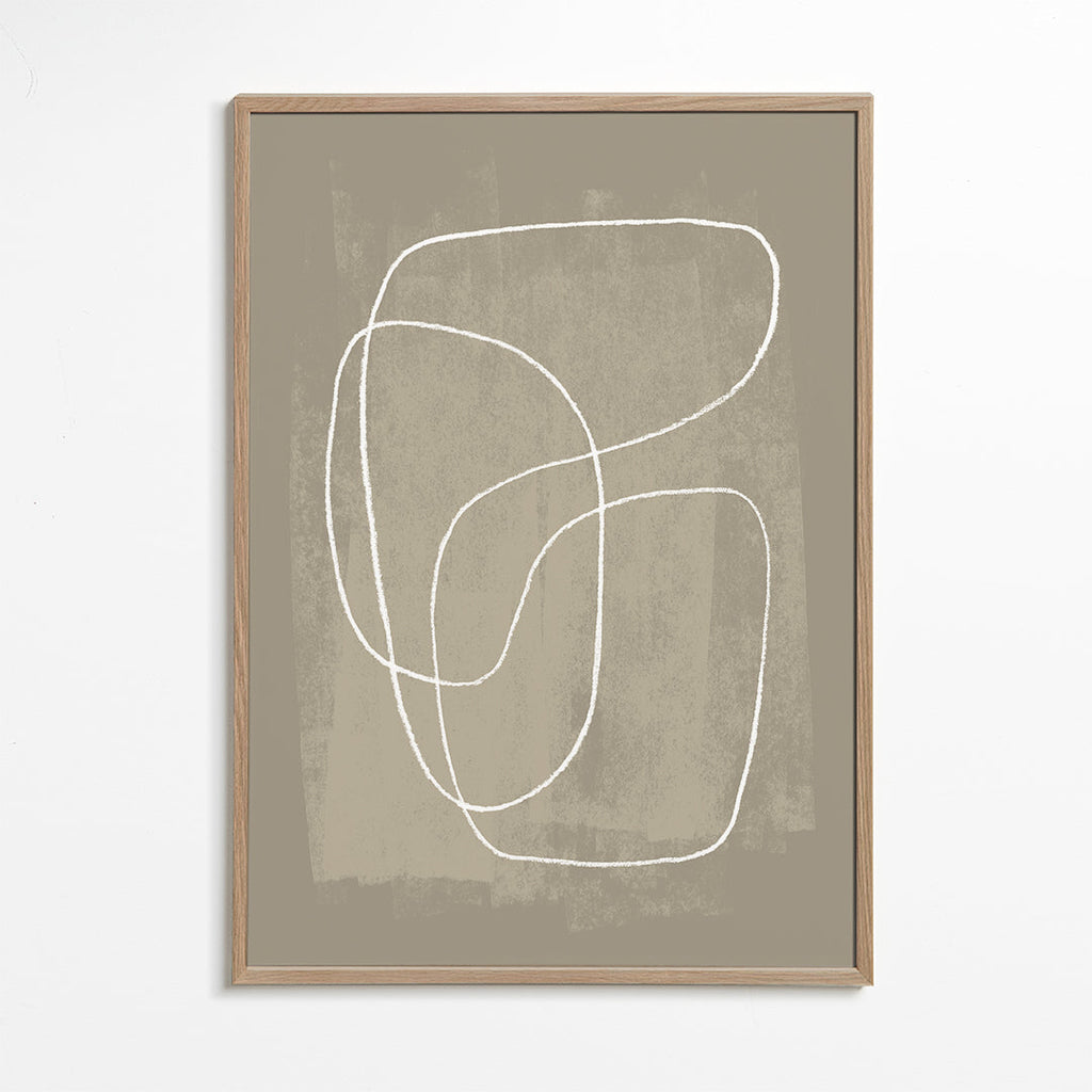 Minimalistický design organické čáry béžová