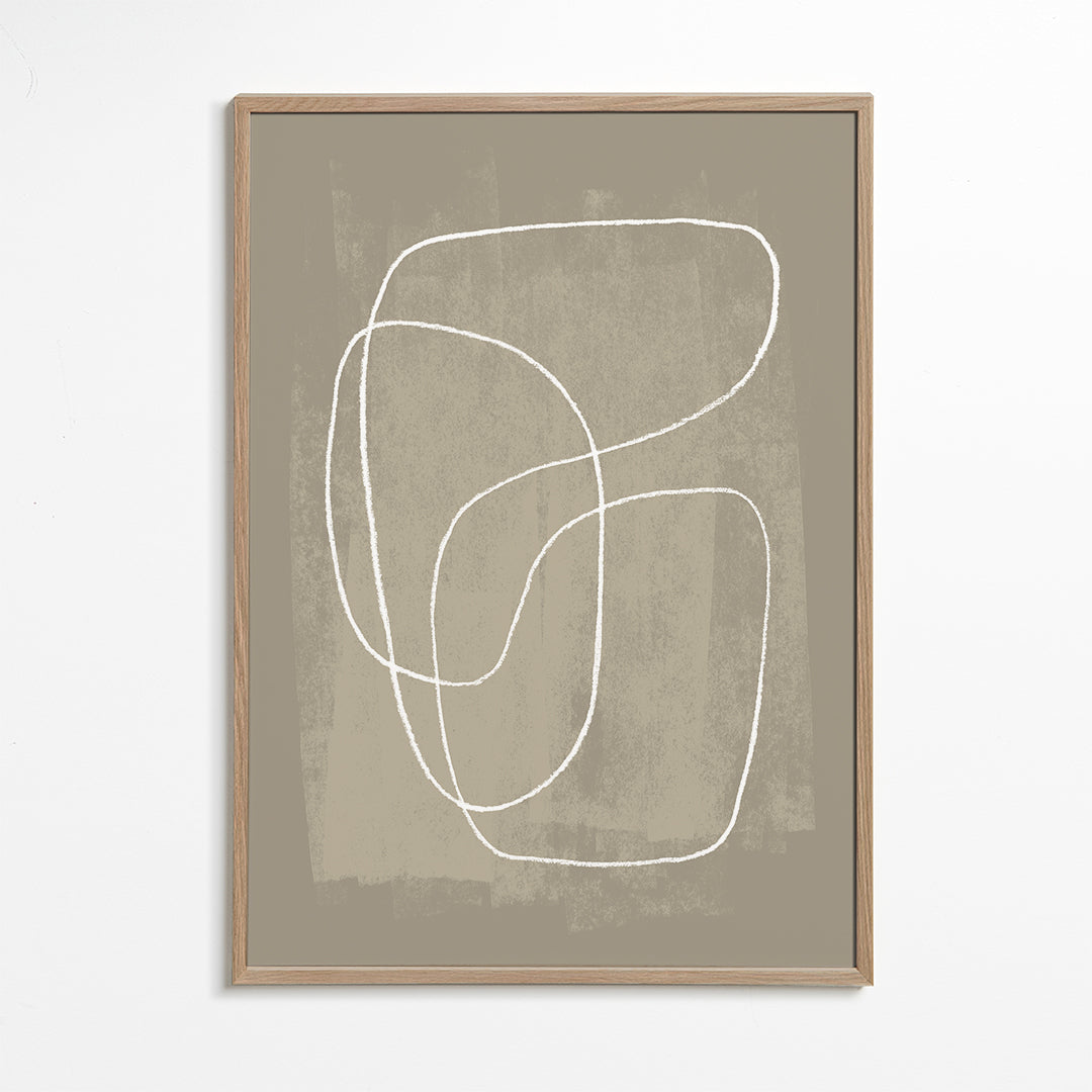 Minimalistický design organické čáry béžová