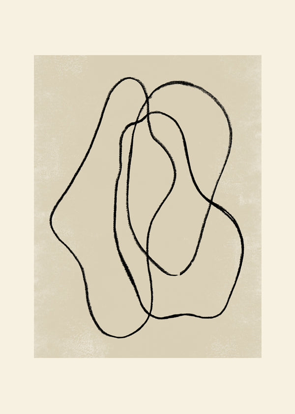 Minimalistický obraz s organickými liniemi