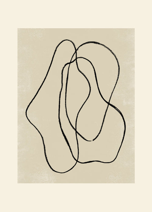 Minimalistický obraz s organickými liniemi