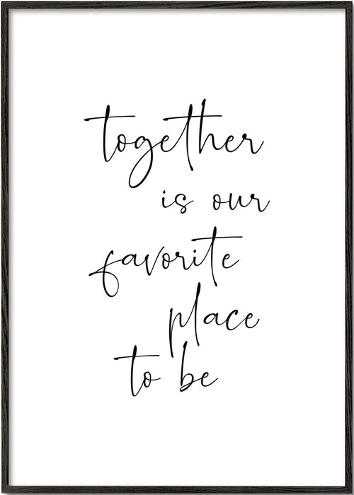 Minimalistický design typografie 'Together' vertikálně