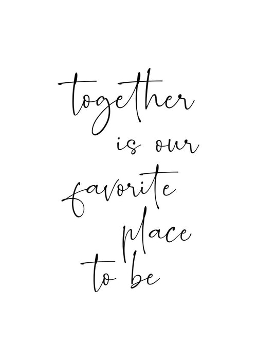 Minimalistický design typografie 'Together' vertikálně