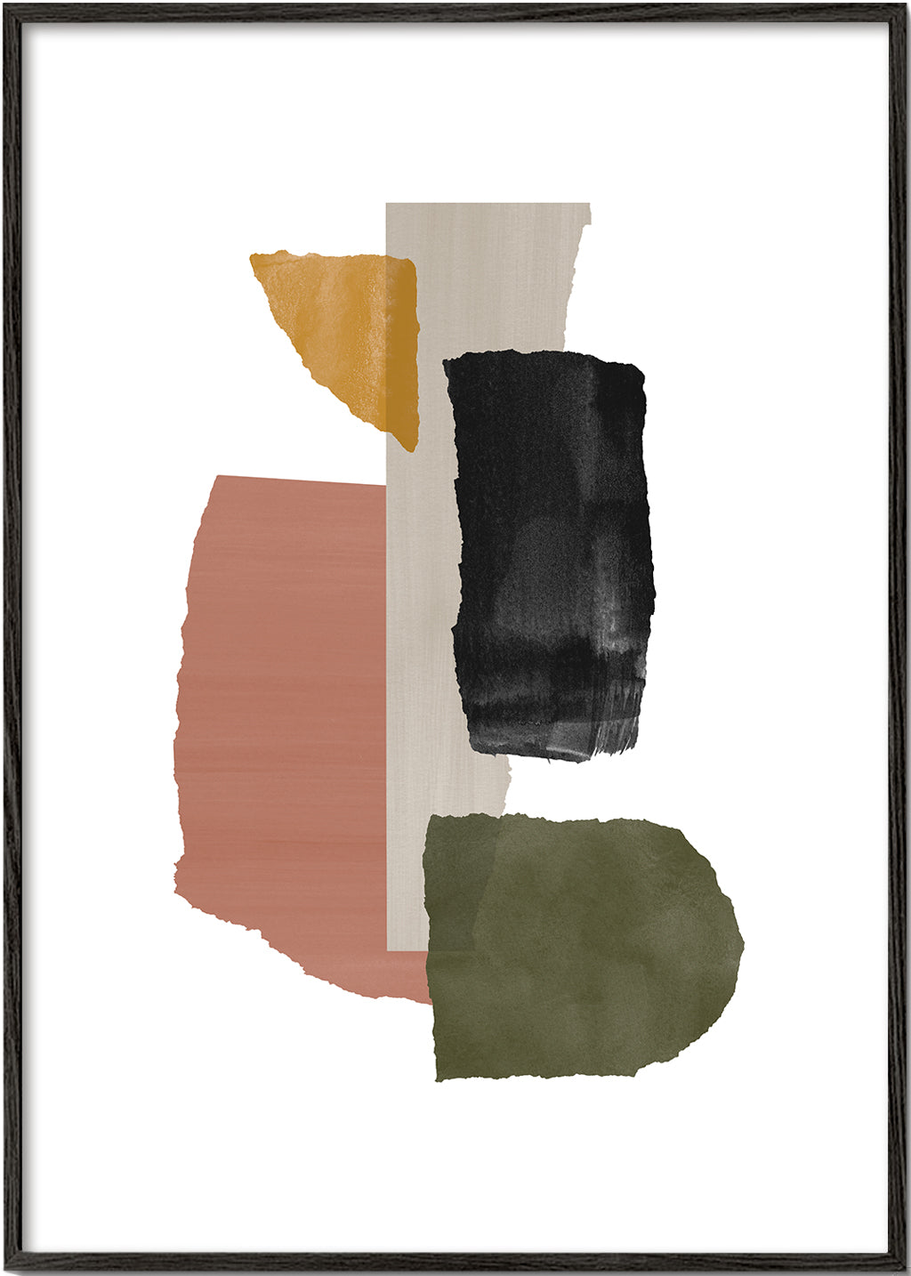 Abstraktní obraz s texturovanými fragmenty
