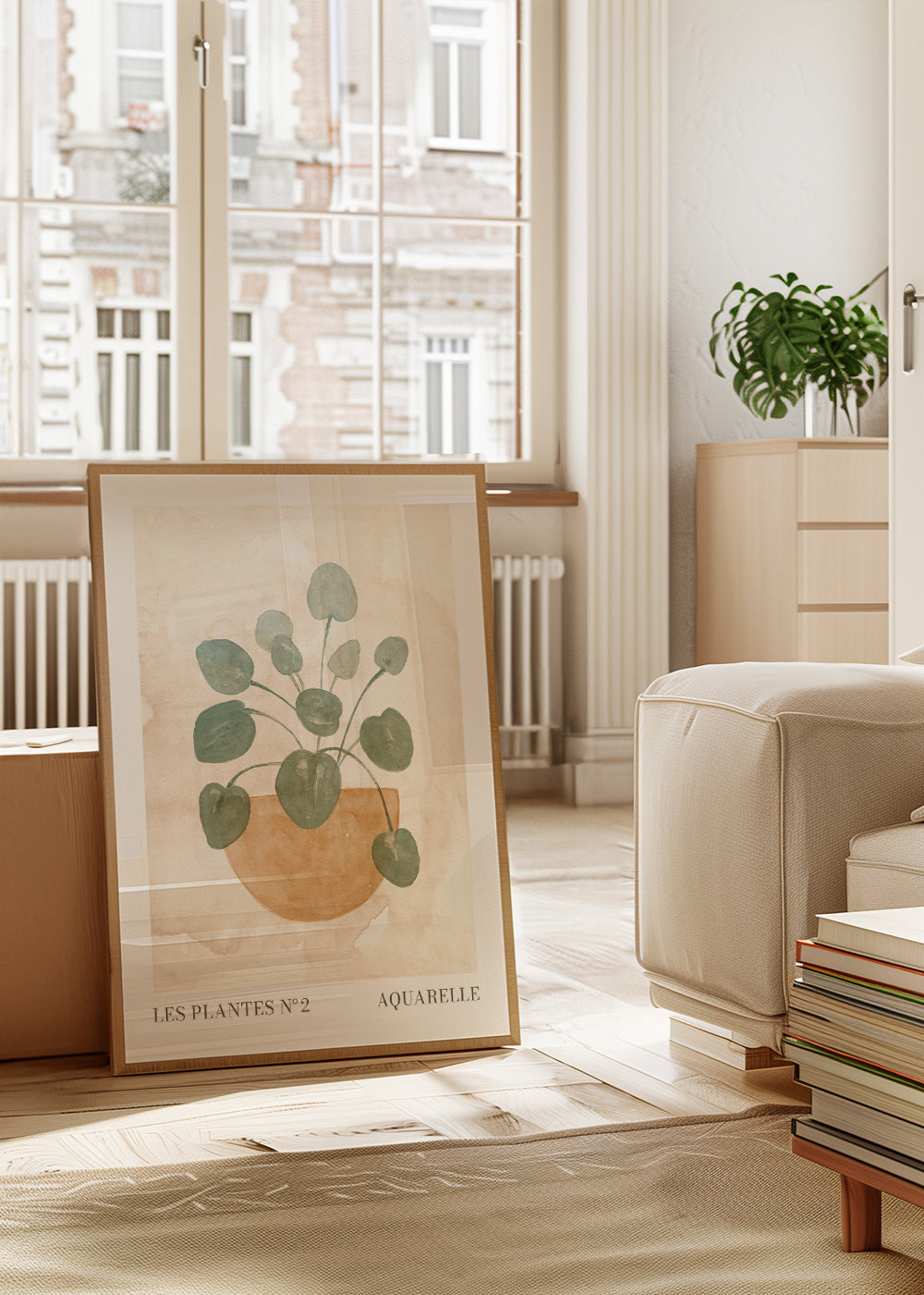 Botanický plakát akvarel listy