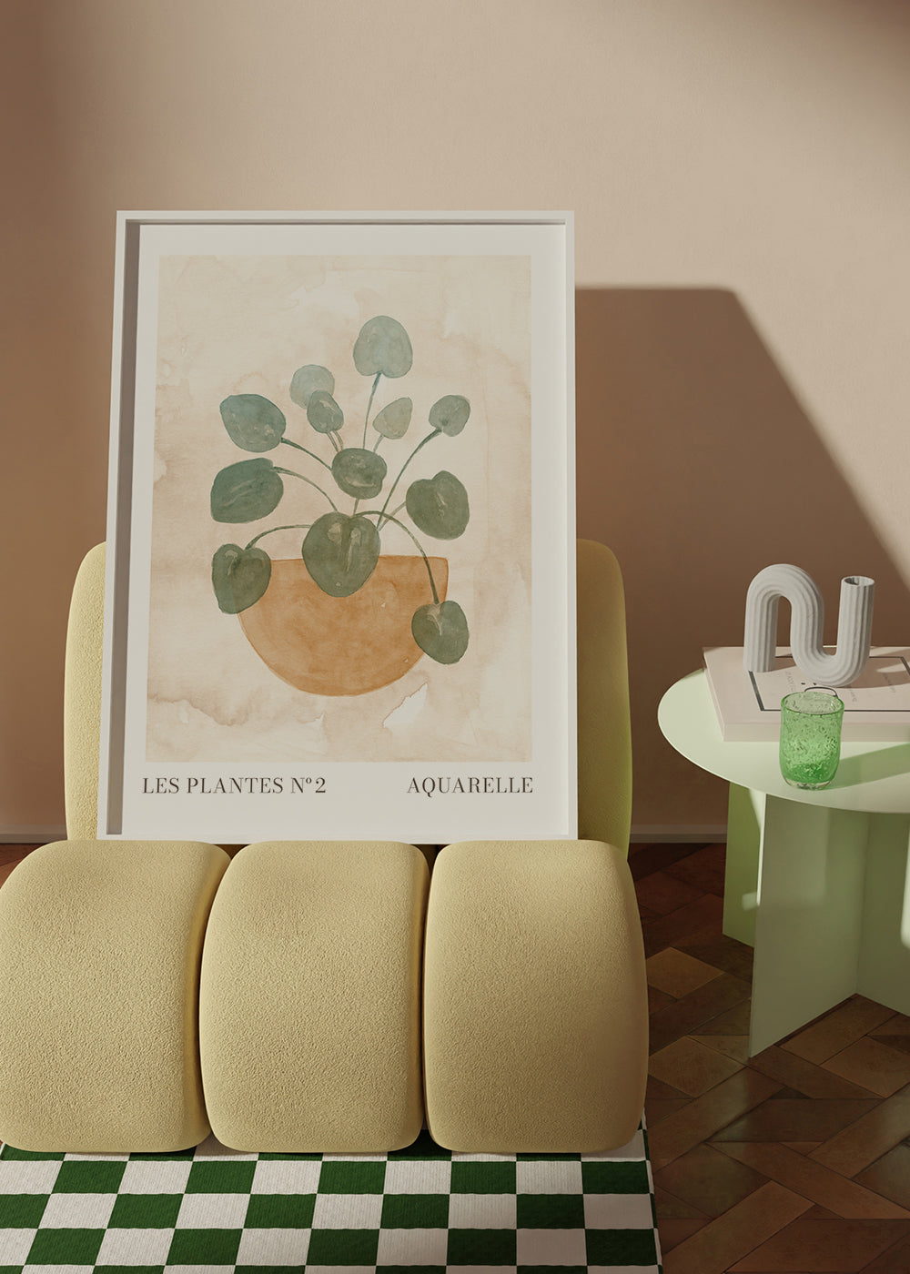 Botanický plakát akvarel listy
