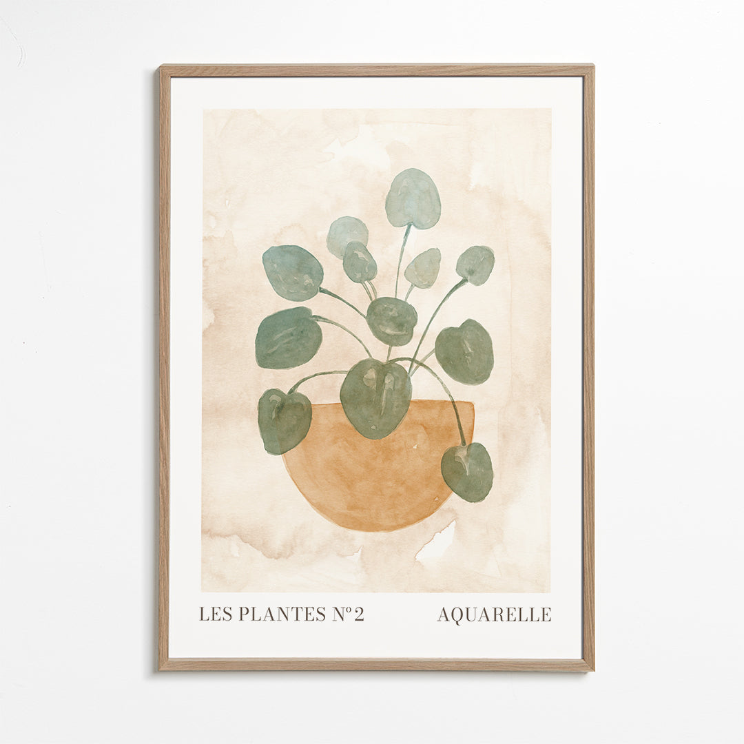 Botanický plakát akvarel listy